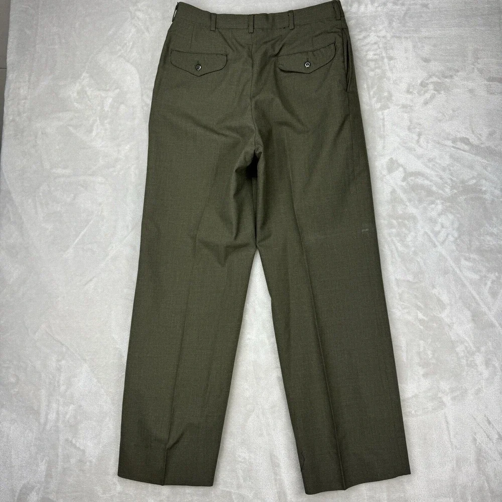 Vtg 70s Vietnam War Era Uniform Mens Wool Blend‎ Tropical Military Coat Trouser